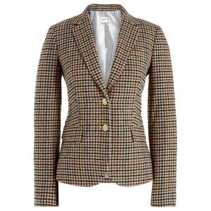 NWT J. Crew Schoolboy Blazer Brown Houndstooth / Herringbone Wool | 00